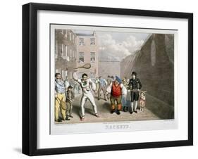 Playing Rackets, Fleet Prison, London, C1825-Theodore Lane-Framed Giclee Print