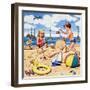 Playing Sandcastles-null-Framed Giclee Print