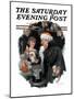 "Playing Santa" Saturday Evening Post Cover, December 9,1916-Norman Rockwell-Mounted Giclee Print