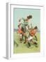 Playing Soccer-null-Framed Art Print