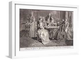 Playing the Game at Quadrille, C1745-Francis Hayman-Framed Giclee Print