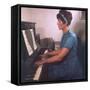 Playing the Piano-null-Framed Stretched Canvas
