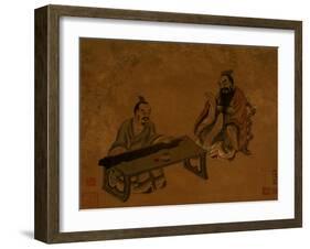 Playing the Qin for a Friend-Chen Hongshou-Framed Giclee Print