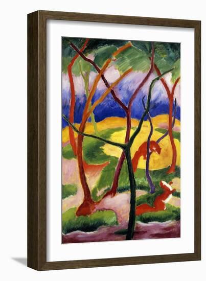 Playing Weasels-Franz Marc-Framed Giclee Print