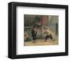 Playing with a Top-Albert Ludovici-Framed Premium Giclee Print