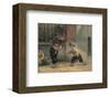 Playing with a Top-Albert Ludovici-Framed Premium Giclee Print