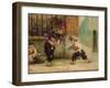 Playing with a Top-Albert Ludovici-Framed Giclee Print