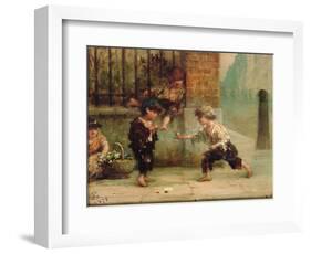 Playing with a Top-Albert Ludovici-Framed Giclee Print