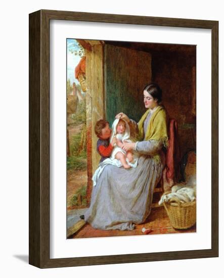 Playing With Baby, 1863-George Smith-Framed Giclee Print