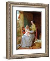 Playing With Baby, 1863-George Smith-Framed Giclee Print
