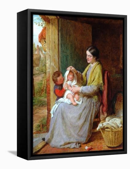 Playing With Baby, 1863-George Smith-Framed Stretched Canvas