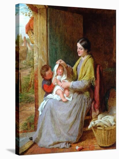 Playing With Baby, 1863-George Smith-Stretched Canvas