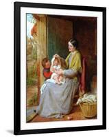 Playing With Baby, 1863-George Smith-Framed Giclee Print