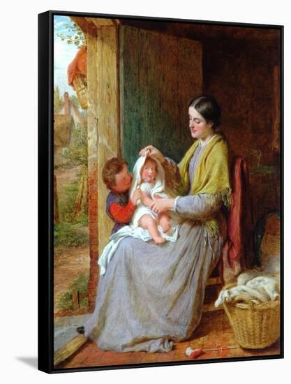 Playing With Baby, 1863-George Smith-Framed Stretched Canvas