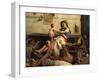 Playing with Baby-Gaetano Chierici-Framed Giclee Print