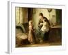 Playing with Baby-Adolf-julius Berg-Framed Giclee Print