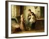 Playing with Baby-Adolf-julius Berg-Framed Giclee Print