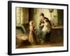 Playing with Baby-Adolf-julius Berg-Framed Giclee Print