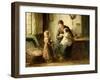 Playing with Baby-Adolf-julius Berg-Framed Giclee Print