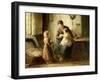 Playing with Baby-Adolf-julius Berg-Framed Giclee Print