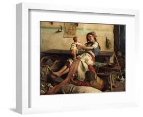 Playing with Baby-Gaetano Chierici-Framed Giclee Print