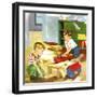 Playing With Blocks-Imogene M. McPherson -Framed Art Print