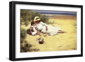 Playing with Mother-William Kay Blacklock-Framed Giclee Print
