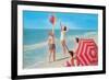 Playing with the Beach Ball-null-Framed Art Print