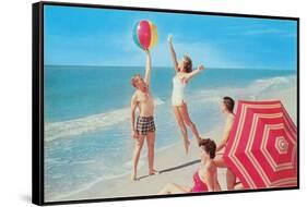 Playing with the Beach Ball-null-Framed Stretched Canvas