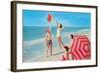 Playing with the Beach Ball-null-Framed Art Print