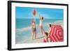 Playing with the Beach Ball-null-Framed Art Print