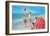 Playing with the Beach Ball-null-Framed Art Print