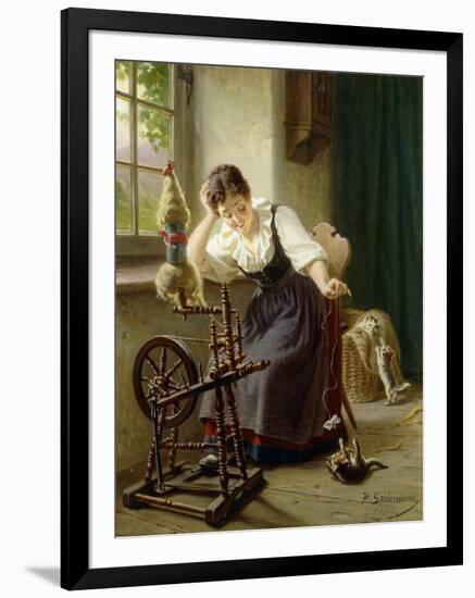 Playing with the Cat-Sondermann Herman-Framed Giclee Print