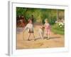 Playing with the Hoop-Victor Gabriel Gilbert-Framed Giclee Print