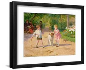 Playing with the Hoop-Victor Gabriel Gilbert-Framed Giclee Print