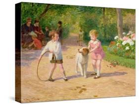 Playing with the Hoop-Victor Gabriel Gilbert-Stretched Canvas