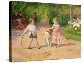 Playing with the Hoop-Victor Gabriel Gilbert-Stretched Canvas