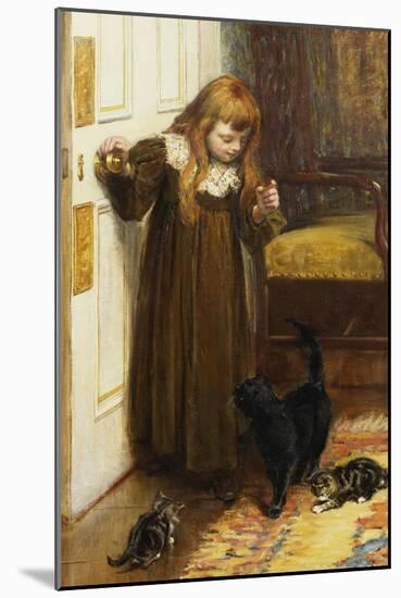 Playing with the Kittens, 1897-Edith Grey-Mounted Giclee Print