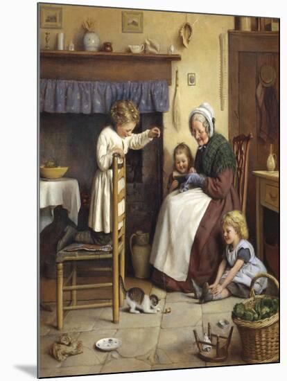 Playing with the Kittens-Joseph Clark-Mounted Giclee Print