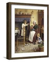 Playing with the Kittens-Joseph Clark-Framed Giclee Print