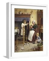 Playing with the Kittens-Joseph Clark-Framed Giclee Print