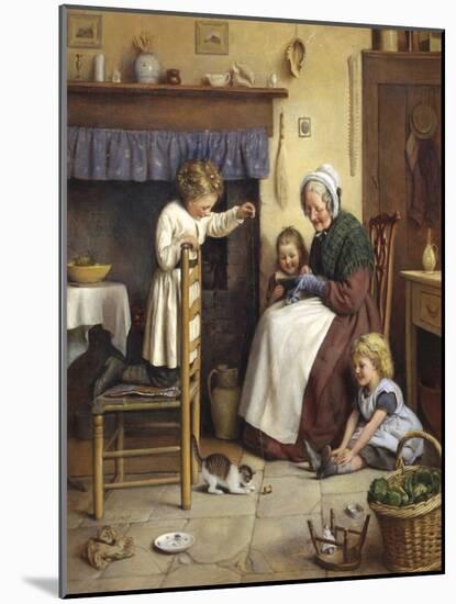 Playing with the Kittens-Joseph Clark-Mounted Giclee Print