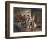 Playing with the Puppies-Adolf Eberle-Framed Giclee Print