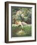 Playing with the Puppy-Alexander Rossi-Framed Giclee Print