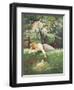 Playing with the Puppy-Alexander Rossi-Framed Giclee Print