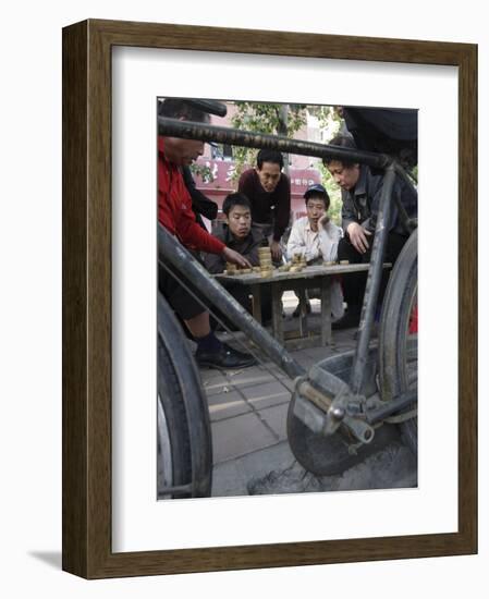 Playing Xiangqi, Chinese Chess, on the Streets of Beijing, China-Andrew Mcconnell-Framed Photographic Print