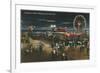 Playland at Night, Wildwood-by-the-Sea, New Jersey-null-Framed Premium Giclee Print