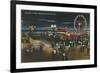 Playland at Night, Wildwood-by-the-Sea, New Jersey-null-Framed Art Print