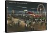 Playland at Night, Wildwood-by-the-Sea, New Jersey-null-Framed Stretched Canvas