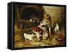 Playmates, 1890-Walter Hunt-Framed Stretched Canvas